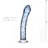 Gildo Glass No. 5 - Spiralvormig glas dildo (transparant-blauw)