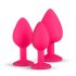 Easytoys Diamond - anaal plug set - siliconen - roze