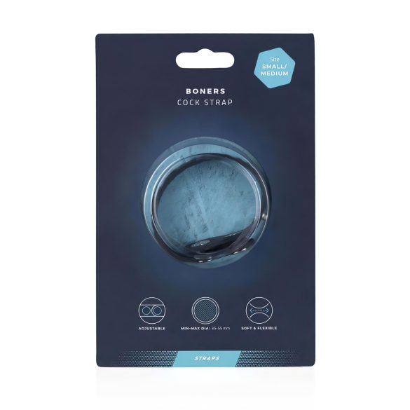 Boners - verstelbare penisring - siliconen - grijs - S/M