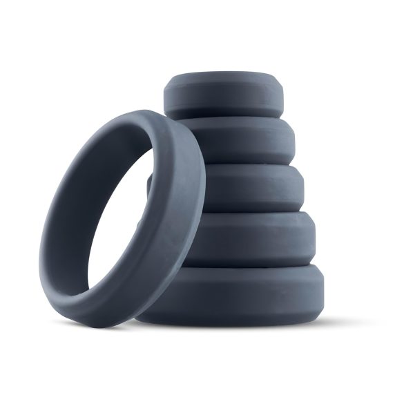 Boners - silicone penisring set - 6-delig (grijs)