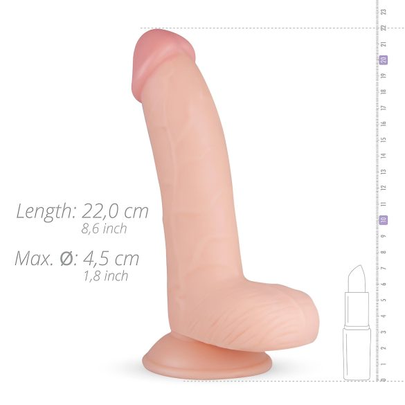 Real Fantasy Cliff - realistische dildo met ballen - 22cm - huidskleur