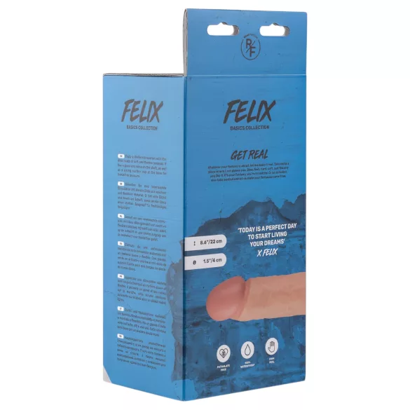 Real Fantasy Felix - realistische dildo met ballen - 22cm - huidkleur