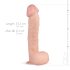 Realistische Lexon-dildo met ballen - 33cm (natuurlijk)