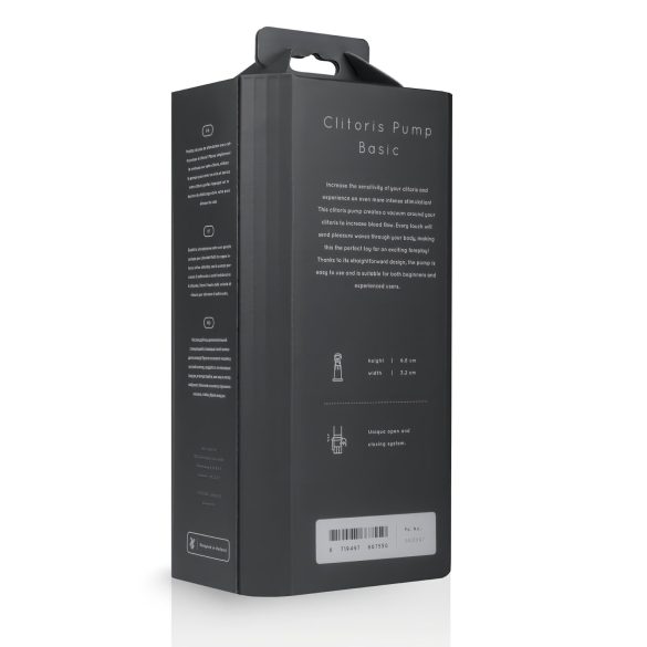 Saiz Basic - clitoris pomp (transparant-zwart)