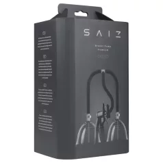 Saiz Premium - dubbele borstpomp - klein - transparant/zwart