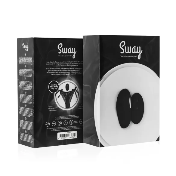 Sway No.3 - vibrerende slip met afstandsbediening - oplaadbaar - zwart (S-L)