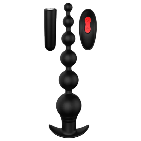 Cheeky Love - anaal vibrator met afstandsbediening en kralen - zwart