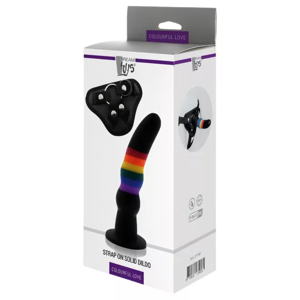 Colorful Love - strap-on dildo - kleurrijk - siliconen