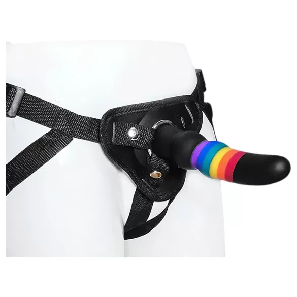 Colorful Love - strap-on dildo - kleurrijk - siliconen