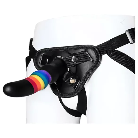 Colorful Love - strap-on dildo - kleurrijk - siliconen