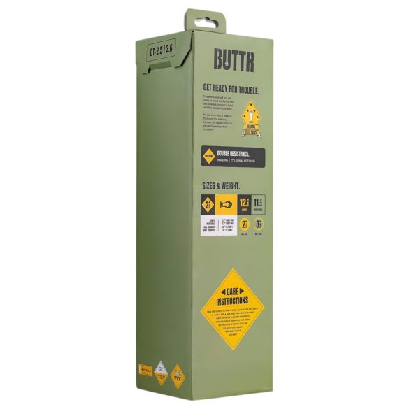 BUTTR Double Trouble - zuignap fisting dildo (zwart)