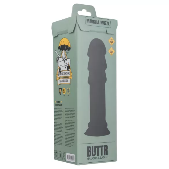 BUTTR Madbull Muzzl - dildo met zuignap - zwart