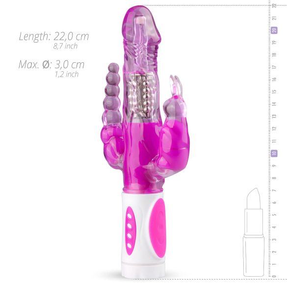 Easytoys Raving Rabbit - 3-weg vibrator (roze)