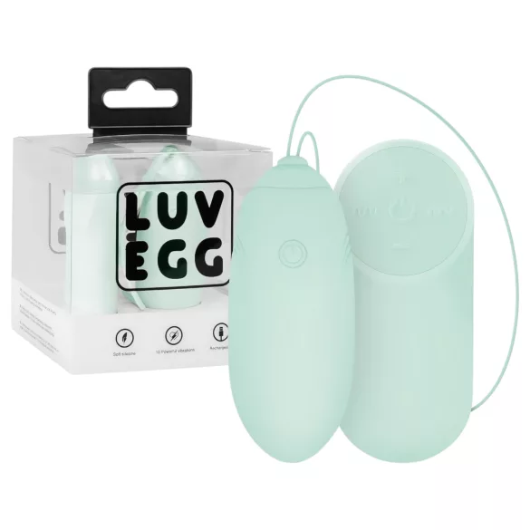 LUV EGG - draagbaar, oplaadbaar vibrerend eitje met afstandsbediening (groen)