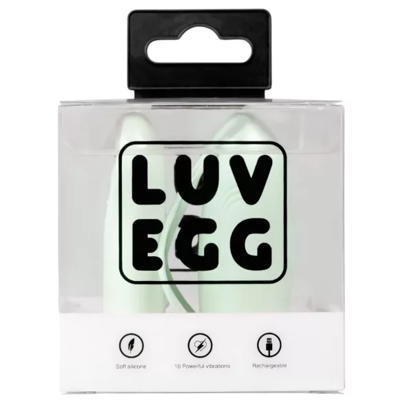 LUV EGG - draagbaar, oplaadbaar vibrerend eitje met afstandsbediening (groen)