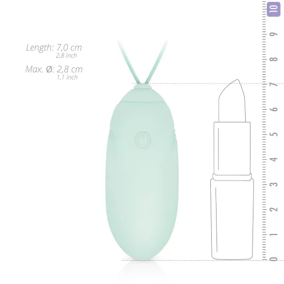 LUV EGG - draagbaar, oplaadbaar vibrerend eitje met afstandsbediening (groen)