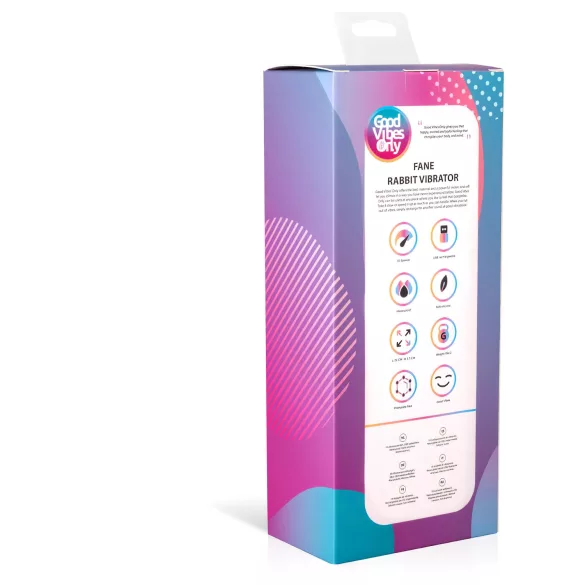 Good Vibes Only Fane Rabbit - rabbit vibrator - duo stimulatie - siliconen paars