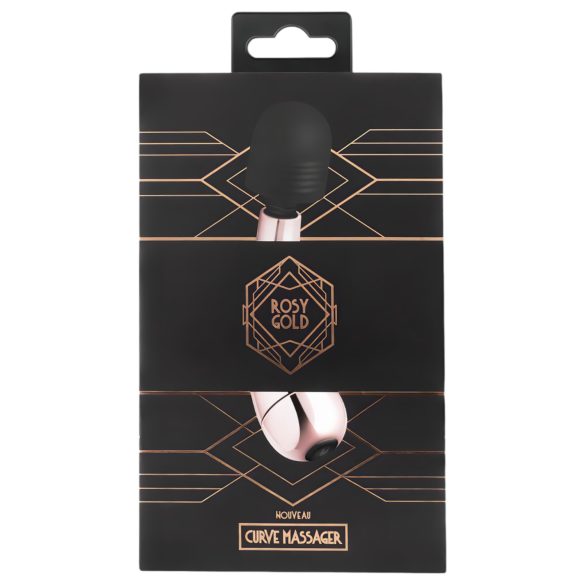 Rosy Gold - mini wand vibrator - gebogen - rosegoud