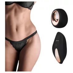   Pantyrebel - oplaadbare, draadloze vibrerende, zwarte string (S‑L)