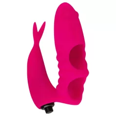 Easytoys - vinger vibrator 2-in-1 - siliconen - roze