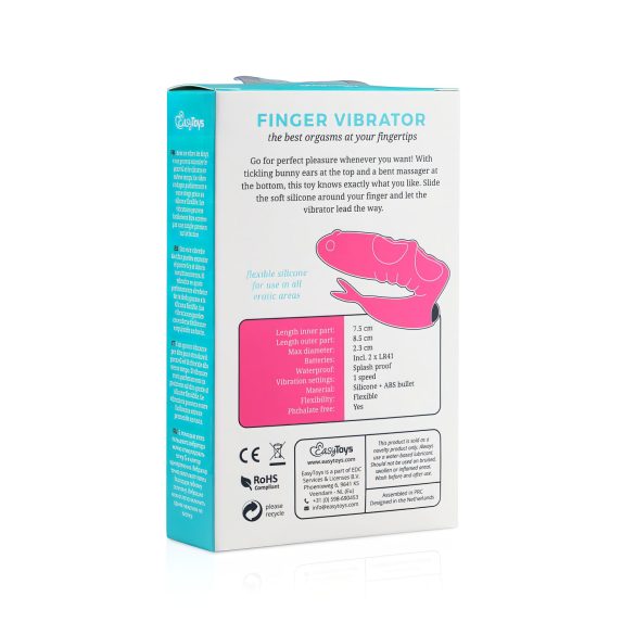 Easytoys - Vinger vibrator - 2-in-1 - Zwart