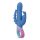 PMV20 Vice Double - rabbit vibrator - roterend, drie armen - silicone blauw