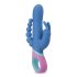 PMV20 Vice Double - rabbit vibrator - roterend, drie armen - silicone blauw