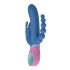 PMV20 Vice Double - rabbit vibrator - roterend, drie armen - silicone blauw