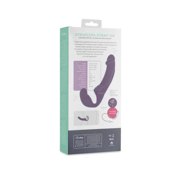 Easytoys - oplaadbare strapless vibrator - zonder harnas - paars