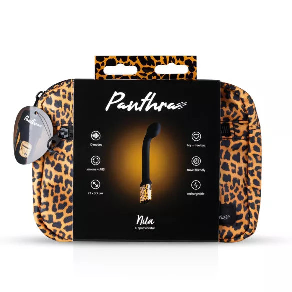 Panthra Nila - g-spot vibrator - oplaadbaar waterdicht - luipaard zwart