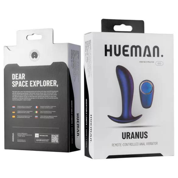 Hueman Uranus - anaal vibrator met afstandsbediening - oplaadbaar - paars