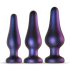 Hueman Comets - siliconen buttplug set - 3 stuks - paars
