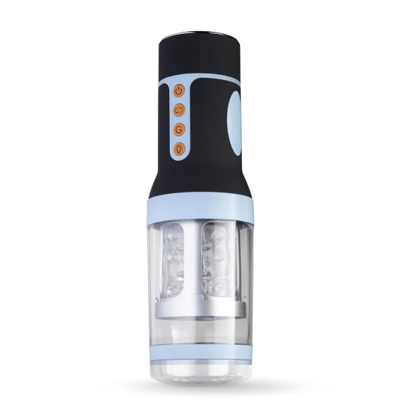 CRUIZR CM04 - oplaadbare roterende masturbator (zwart-blauw)