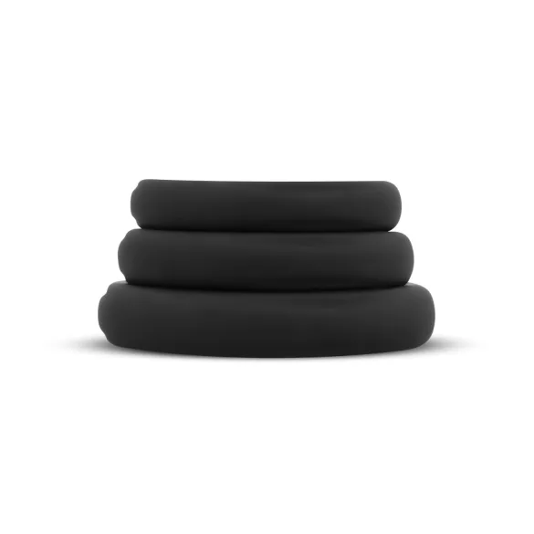 Easytoys - Penisring set - 3 stuks - siliconen - zwart
