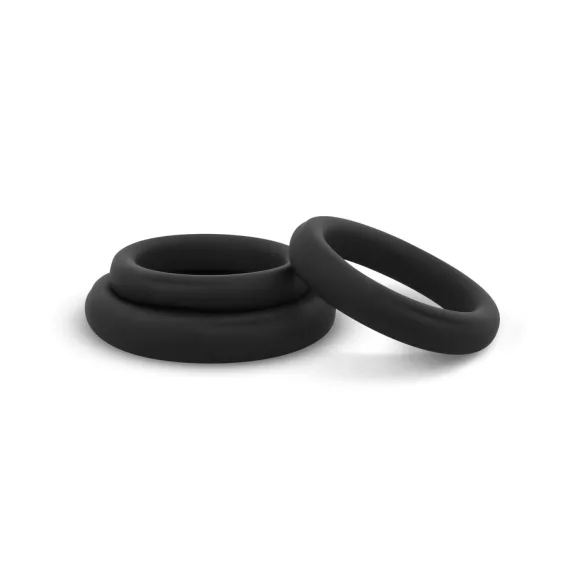 Easytoys - Penisring set - 3 stuks - siliconen - zwart