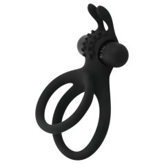 Easytoys - Vibrerende penis- en balring - siliconen - zwart