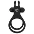 Easytoys - Vibrerende penis- en balring - siliconen - zwart