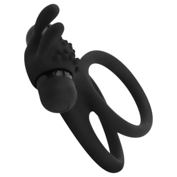 Easytoys - Vibrerende penis- en balring - siliconen - zwart