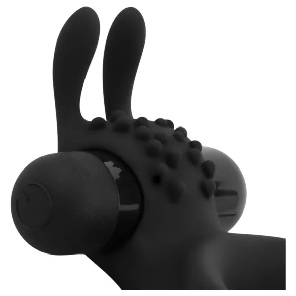 Easytoys - Vibrerende penis- en balring - siliconen - zwart