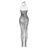 Christine - bloemenpatroon mesh overall - (zwart) - XS-L