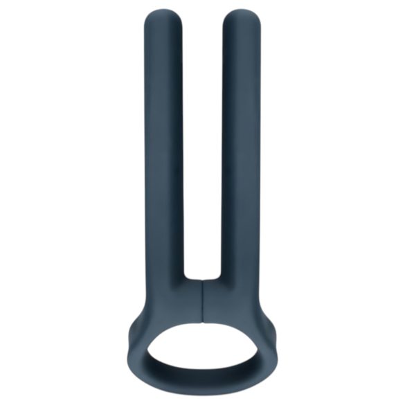 Boners - oplaadbare penisring en teelbalvibrator (blauw)