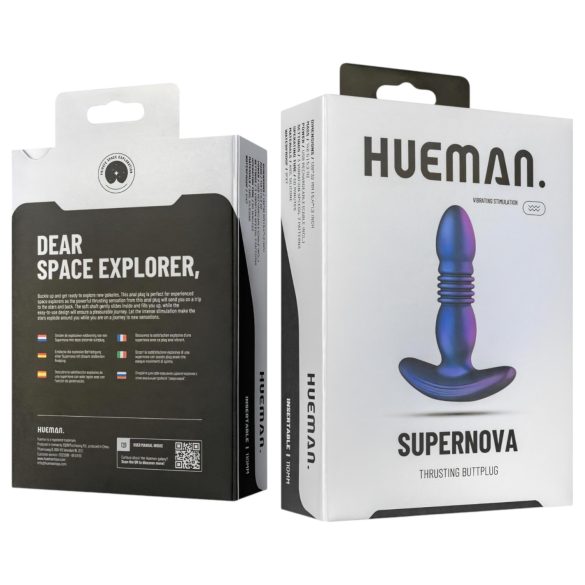Hueman Supernova - stotende anaal vibrator - siliconen - paars