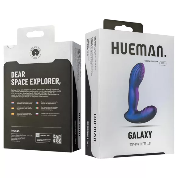 Hueman Galaxy - pulserende anaal vibrator (paars)