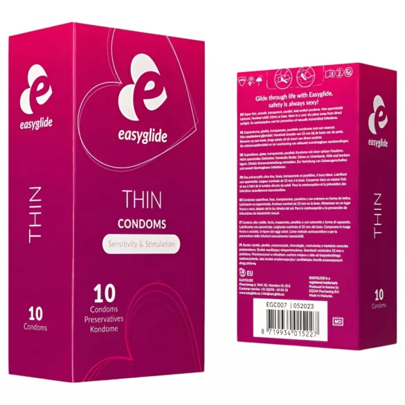 EasyGlide - ultra dun condoom - transparant - 10 stuks