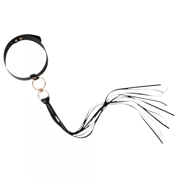 Rosy Gold - halsband en zweep - zwart