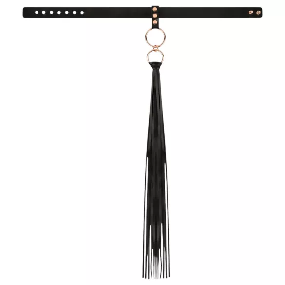 Rosy Gold - halsband en zweep - zwart