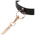 Rosy Gold - halsband en leash - verstelbaar - zwart/roségoud