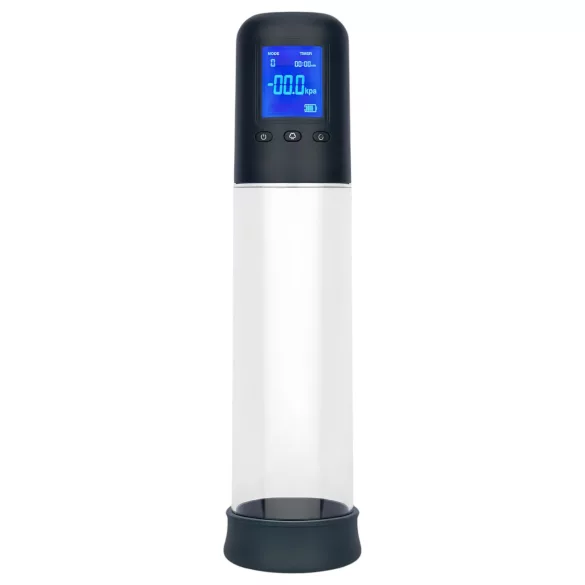 Boners - automatische penispomp met lcd-scherm - transparant zwart