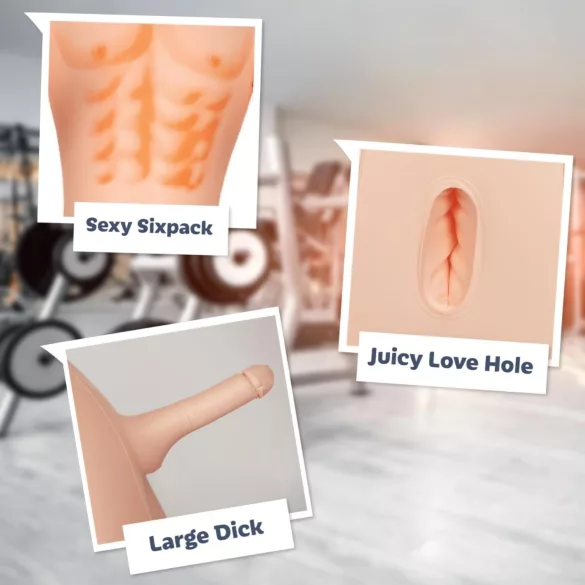 AirDoll David Blowme - opblaasbare mannelijke sekspop - huidskleur