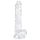 EasyToys - dildo met ballen - transparant - 17cm